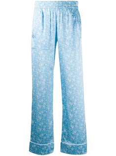 GANNI прямые брюки с цветочным принтом