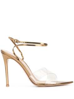 Gianvito Rossi босоножки Stark с эффектом металлик