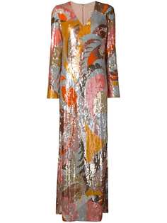 Emilio Pucci длинное платье с пайетками
