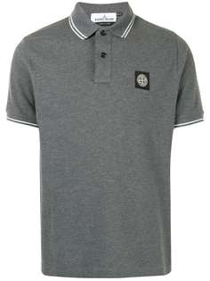 Stone Island рубашка поло с нашивкой-логотипом