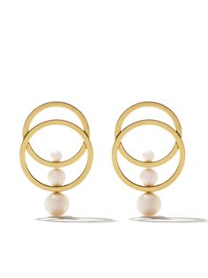 TASAKI серьги Cosmic Akoya из желтого золота с жемчугом