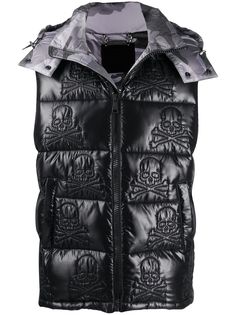 Philipp Plein жилет с вышивкой Skull