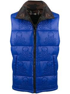 Philipp Plein жилет с вышивкой Skull