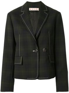 Marni однобортный блейзер в клетку