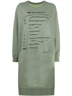 MM6 Maison Margiela платье-толстовка с принтом Explanation