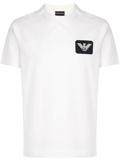 Emporio Armani футболка с нашивкой-логотипом