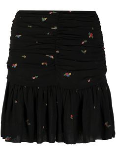 GANNI юбка с цветочным принтом и сборками