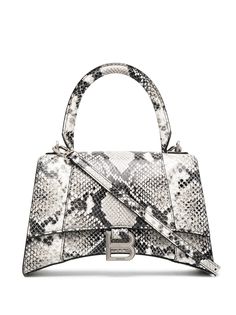 Balenciaga сумка-тоут Hourglass со змеиным принтом