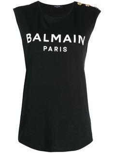 Balmain топ без рукавов с логотипом