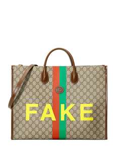 Gucci сумка-тоут с принтом Fake/Not