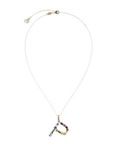 Dolce & Gabbana колье с подвеской в форме буквы P из топазов