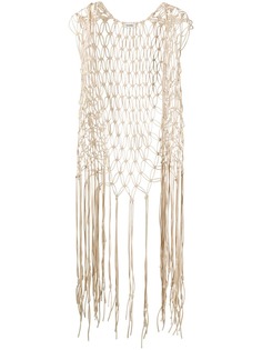 Nanushka Roni fishnet waistcoat