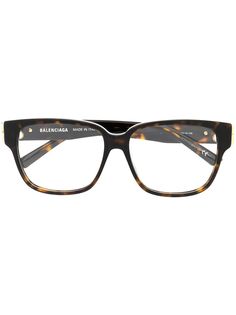 Balenciaga Eyewear солнцезащитные очки в квадратной оправе черепаховой расцветки