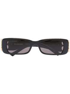Balenciaga Eyewear солнцезащитные очки в прямоугольной оправе с логотипом