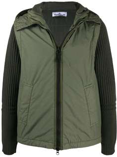 Stone Island куртка с вязаными рукавами