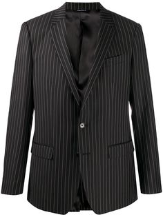 Dolce & Gabbana однобортный пиджак в тонкую полоску