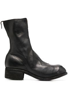 Guidi zip-up leather ankle boots