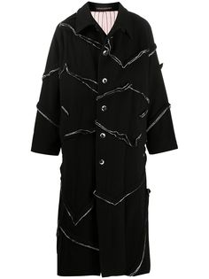 Yohji Yamamoto textured trim coat
