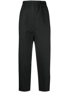 Nili Lotan drop-crotch pinstripe trousers