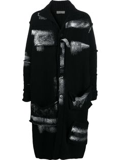 Yohji Yamamoto кардиган-пальто с косым воротником