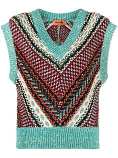 Missoni трикотажный топ с узором шеврон