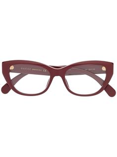 Gucci Eyewear очки в оправе кошачий глаз с логотипом