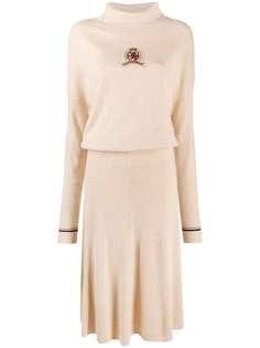 Hilfiger Collection платье миди с нашивкой-логотипом