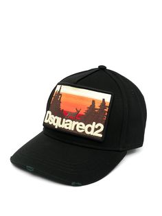 Dsquared2 бейсболка с нашивкой-логотипом и эффектом потертости