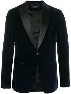 Z Zegna бархатный однобортный пиджак