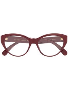 Gucci Eyewear солнцезащитные очки в оправе кошачий глаз с логотипом