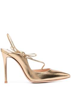 Gianvito Rossi туфли Irene с эффектом металлик