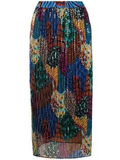 M Missoni юбка с вышивкой пайетками и принтом