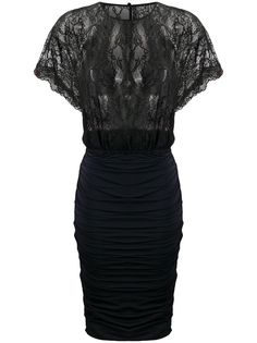 Pinko облегающее платье с кружевом и сборками