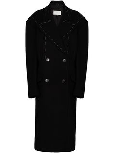 Maison Margiela двубортное пальто оверсайз