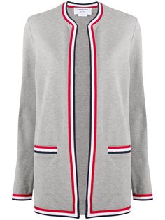 Thom Browne пальто-кардиган с полосками RWB