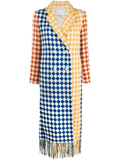 Mira Mikati двубортное пальто в клетку
