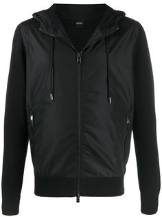 Boss Hugo Boss panelled zip-front hoodie