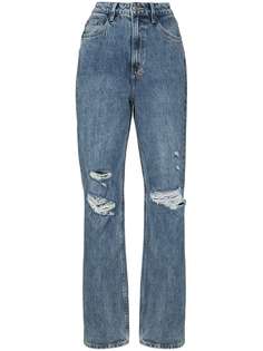 Ksubi ripped detail straight-leg jeans