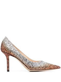 Jimmy Choo Love 85mm glitter-embellished pumps