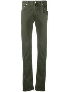 Jacob Cohen handkerchief-detail straight-leg trousers