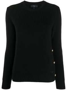Fay button-detail round neck sweater