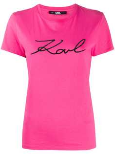 Karl Lagerfeld logo print cotton T-shirt