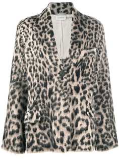 Laneus leopard-print button-up jacket