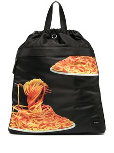 Paul Smith spaghetti print drawstring backpack