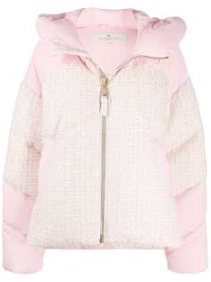 Nicole Benisti shell-panelled tweed puffer jacket