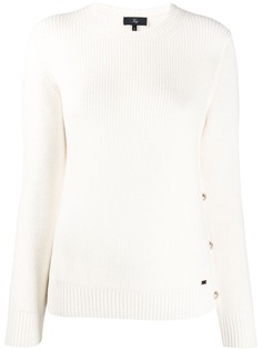 Fay button-detail ribbed sweater