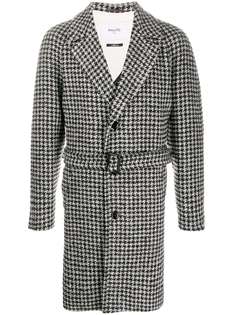 Paltò single-breasted check coat