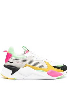 Puma colour block lace-up trainers