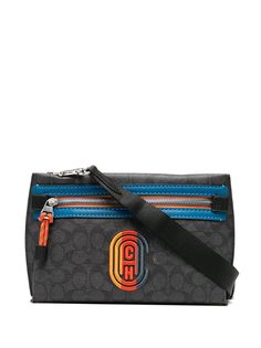 Coach logo messenger bag