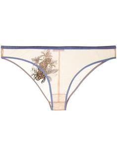 Fleur Du Mal Jaguar Embroidered bikini briefs